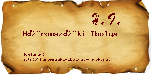 Háromszéki Ibolya névjegykártya