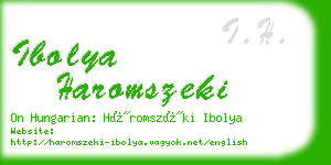 ibolya haromszeki business card